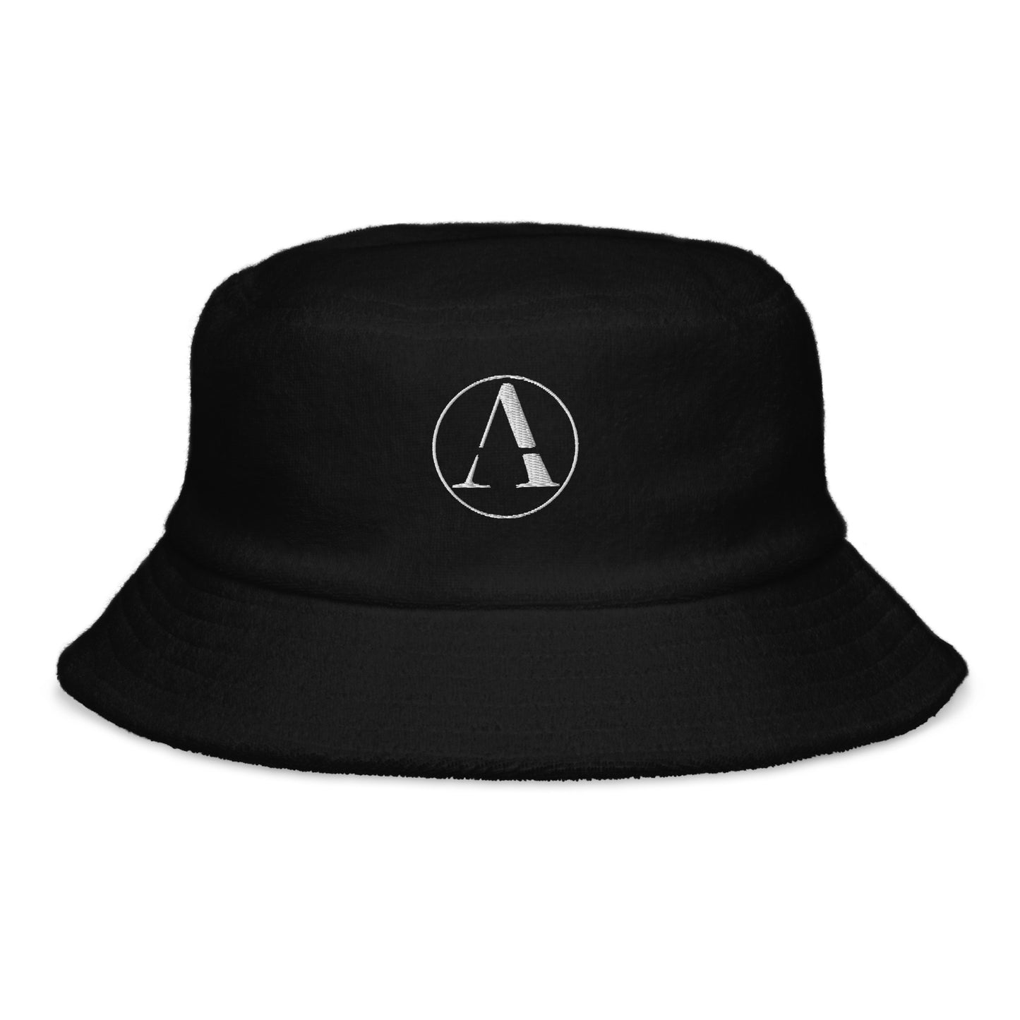 BLACK TERRY BUCKET HAT