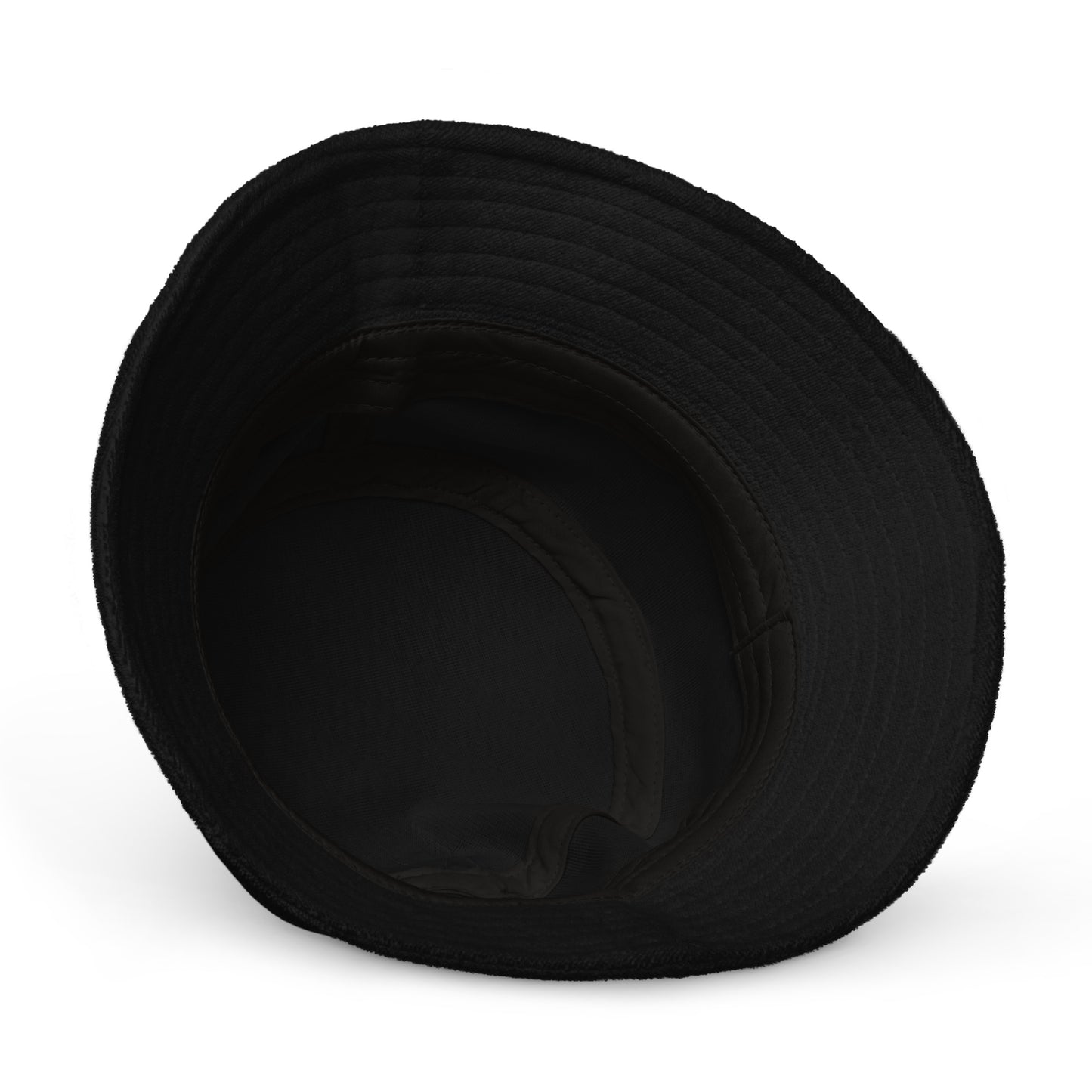 BLACK TERRY BUCKET HAT
